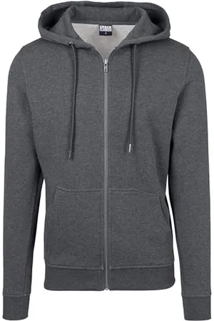 Urban classics Felpa con cappuccio e cerniera, Felpa con Cappuccio, Uomo, (Charcoal 91), S