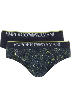 Emporio Armani Christmas Stretch Cotton 2-Pack Brief Briefs, , L Men