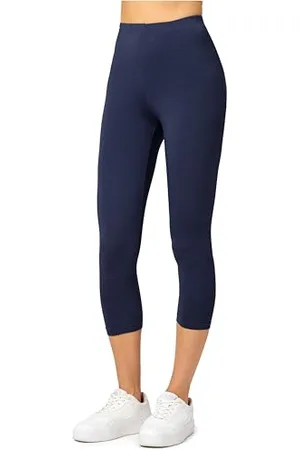 Merry Style Leggins Corti Donna 3/4 Pantaloni Capri Leggins Donna in Viscosa Traspirante, Pantaloncini Fitness Corti per Sportivi o Casual MS10-144 ( , L)