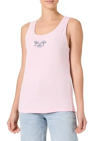 Armor.lux Armor Lux Débardeur Sérigraphié Fleurs À col Rond en Coton Léger Femme Canottiera da Donna