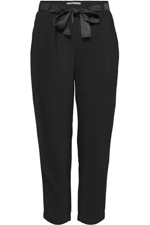 ONLY Onlrita-Pantaloni a Scacchi Larghi Lyrex, (W. Black Lurex Belt), (S) W x 32L Donna