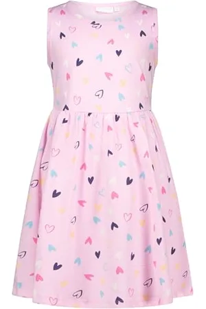 Salt & Pepper BY KIDS PARK Girls Jersey Dress Hearts AOP Vestito da Gioco, , 140 Bambina