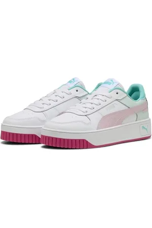 PUMA Carina Street JR, Scarpe da Ginnastica, White-Rose Mauve-Aquatic, 39 EU
