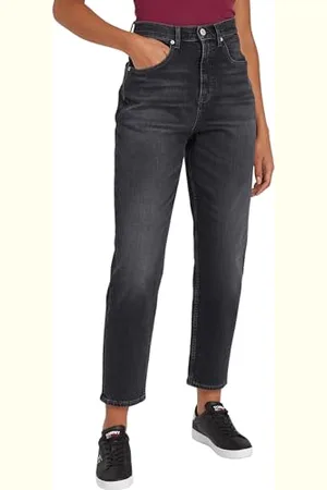 Tommy Hilfiger Mom Jean UH TPR CH5188 DW0DW19248 Conici, ( Black), 32W / 34L Donna