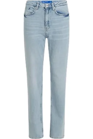 Karl Lagerfeld High Rise Straight Denim Jeans, , 26W x 32L Donna