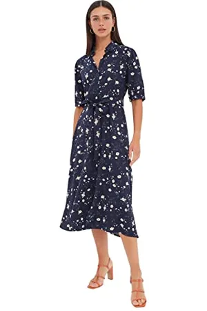 Trendyol Donna Abito Midi Camicia Regular Fit, , 74