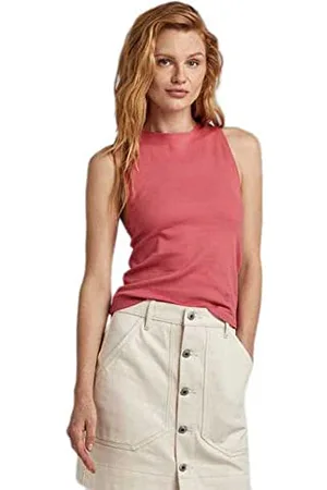 G-Star Donna Racer Slim Tank Top, (pink ink D23132-D275-C618), S