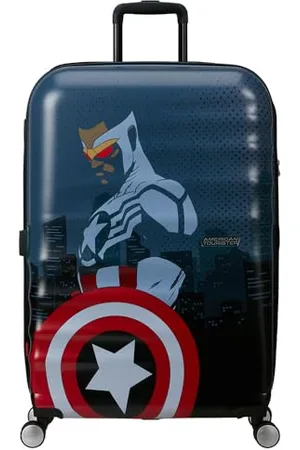American Tourister Marvel Legends FL - Spinner L Suitcase, 77 cm, 96 L, (Captain America City)