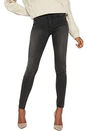 VERO MODA VMTANYA MR S Piping Jeans VI207 Noos Skinny, (Dark Grey Denim Dark Grey Denim), 36 / L32 (Taglia Produttore: Small) Donna