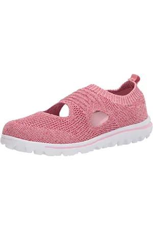 Propet Propet TravelActiv Avid - Scarpe da Ginnastica da Donna, Senza Lacci, Colore: Nero, Rosa/Rosso, 39 EU