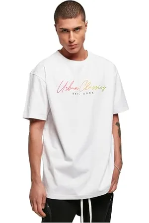 Urban classics Script Logo Tee, T-shirt Uomo, (White), XL