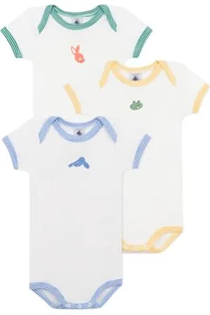 Petit Bateau A0czt Noi Body A Maniche Corte, , 18 Mesi (Pacco da 3) Unisex-Bimbi