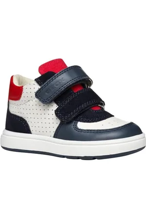 Geox B BIGLIA Boy A, Scarpe da Ginnastica, White/Navy, 26 EU