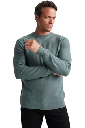 DeFacto Vestibilità Standard Girocollo Manica Lunga Basic Pullover, , M Uomo