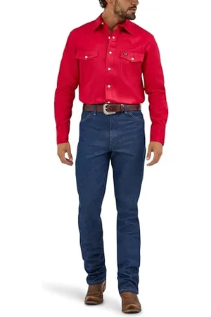 Wrangler Ms70619 - Camicia Western con Taglio Cowboy, a Maniche Lunghe, con Chiusura a Scatto, Confezione da 1, Colore: , M
