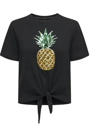 ONLY Onlkita S/S Fruit Knot Top Box Jrs T-Shirt, , M Donna
