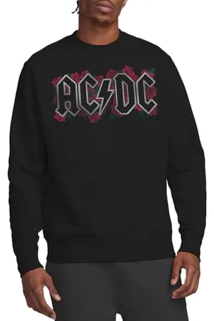 AC/DC Roses Logo Crew Sweatshirt Maglia di Tuta, , M Unisex-Adulto