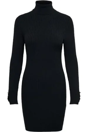 ONLY Onllorelai LS Rollneck Mini Dress CS Knt Vestito, , S Donna