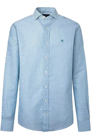 Hackett Hackett Cotton Linen Bengal Camicia, , XL Uomo