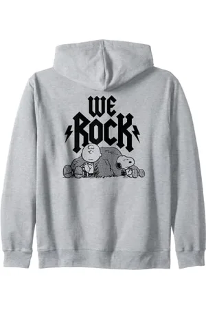 Peanuts We Rock Charlie Brown e Snoopy Felpa con Cappuccio