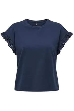 ONLY Onliris S/S EMB Top Jrs T-Shirt, , XL Donna