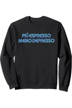 TopVintage Vintage Più Espresso Meno Depresso Retrò Passione Caffè Felpa
