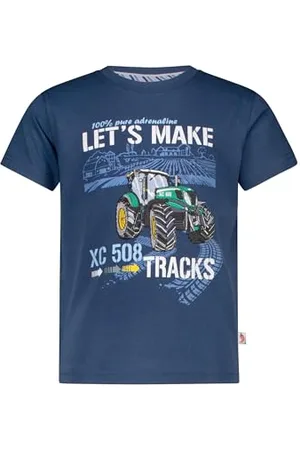 Salt & Pepper BY KIDS PARK Jungen T-Shirt mit Traktor Print EMB Appl. aus S.Jersey, , 128/134 cm Bambini e Ragazzi