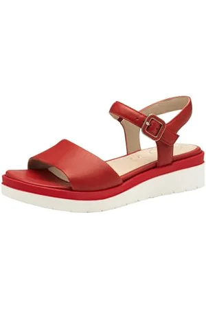 Tamaris Comfort Damen Sandalen Flach aus Leder mit Klettverschluss, Sandali con Zeppa Donna, Colore: , 37 EU