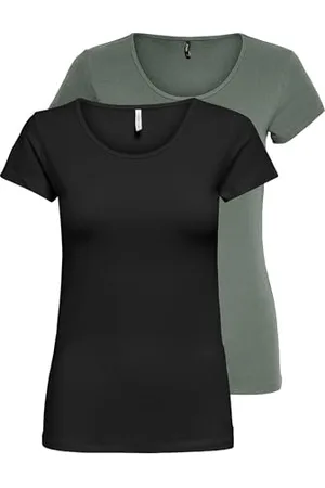 ONLY Onllive Love S/S O-Neck Top 2pack Noos T-Shirt, , M Donna