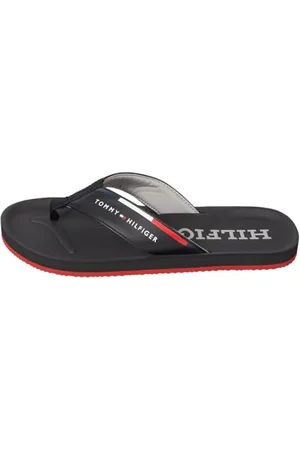 Tommy Hilfiger Uomo Infradito Beach Sandal con Logo, (Black), 40