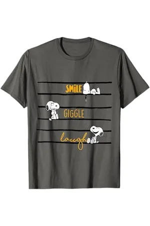 Peanuts Snoopy Woodstock Smile Giggle Laugh Maglietta