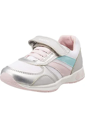 Geox B Pavlis Girl A, Sneakers Bambine e ragazze, Bianco/Argento (White/Silver), 20 EU