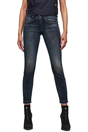 G-Star Donna 3301 Mid Skinny Ankle Jeans, (antic nebulas D15943-C296-B824), 28W / 34L