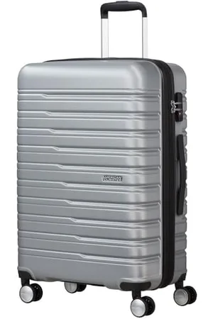 American Tourister Flashline - Spinner M, Suitcase, 67 cm, 69/75 L, Silver (Sky Silver)
