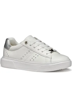 Geox J NETTUNO Girl B, Scarpe da Ginnastica, White/Silver, 36 EU