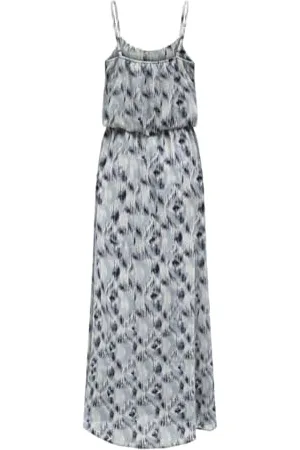 ONLY Onlwinner S/L Maxi Dress Noos Ptm Abito, Blu, 44 Donna