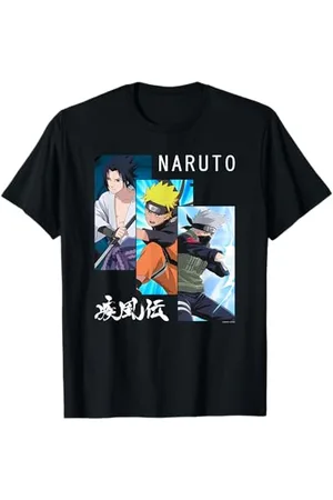 Naruto Shippuden 3 Pannelli e Kanji Maglietta