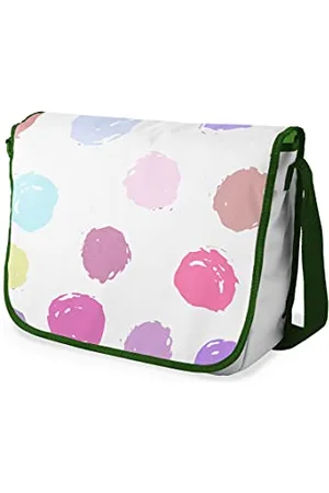 Bonamaison Stampate Digitalmente Borse da Scuola Messenger con Cinturino Cachi per Ragazze e Ragazzi, Borse a Tracolla per Studenti, Di nuovo a scuola, Dimensioni: 29x36 Cm