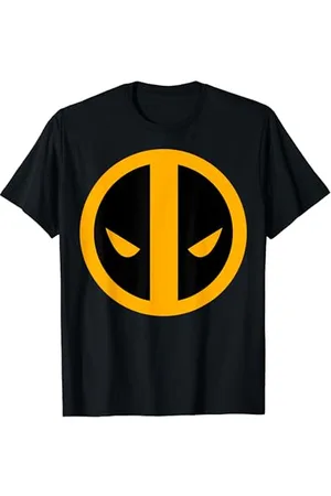 Marvel Deadpool Orange Circle Logo Maglietta