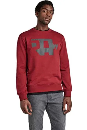 G-Star Uomo Abstract RAW Sweater, (chateaux red D22230-A613-1330), XL