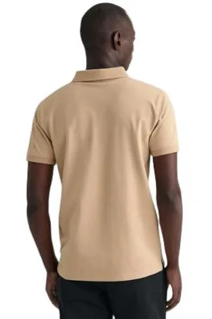 GANT CONTRAST COLLAR PIQUE SS RUGGER, Polo Uomo, ( HAZELWOOD ), XL