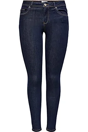 ONLY Onlwauw Life Mid Skinny Dnm , Jeans Donna, (Dark Blue Denim), XS/34