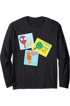 Marvel Spider-Man & Avengers Summer Beach Ice Cream Treats Maglia a Manica