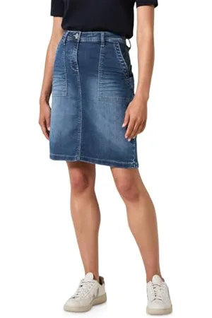 CECIL Style Denim Skirt Jogg Mid Blue 26, , 26