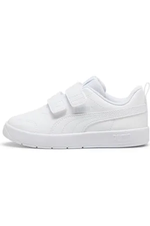 PUMA Courtflex V3 V PS, Sneaker, White White-Silver Mist, 28 EU