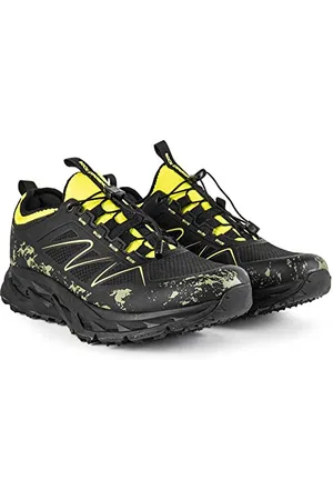 ROCK EXPERIENCE Cross Roads, Scarpa da Trekking Uomo, 0208 Caviar + 2134 Safety Yellow, 46 EU