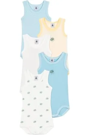 Petit Bateau A0cx5 Body Senza Maniche, , 12 Mesi (Pacco da 5) Bimbo