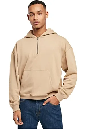 Urban classics Felpa con Cappuccio e Zip Boxy Maglia di Tuta, , M Uomo