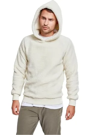 Urban classics Sherpa Hoodie Felpa con Cappuccio, , M Uomo