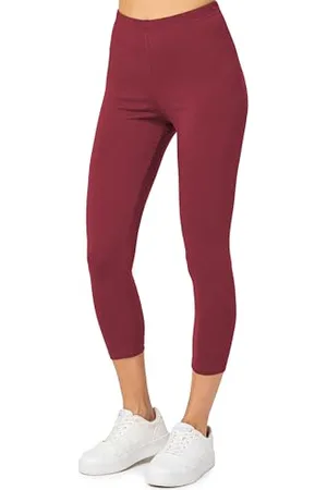 Merry Style Leggings Donna 3/4 Pantaloni Capri Morbidi e Confortevoli Leggins Donna in Cotone Traspirante Elastici e Delicati sulla Pelle Sensibile MS10-199 ( , 4XL)